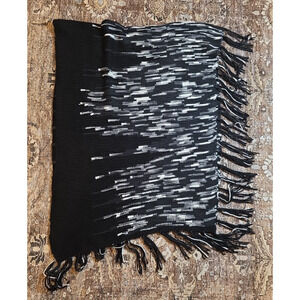 LuLaRoe Mimi Zebra Print Poncho Shawl Wrap Fringe Cozy Knit Boho Animal OS